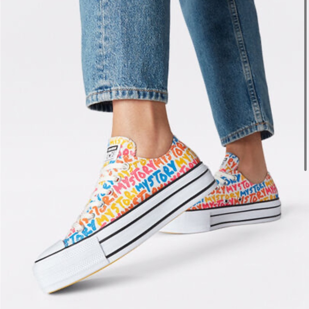NWT Converse x Mystory Limited Edition Platform Converse - Size 7